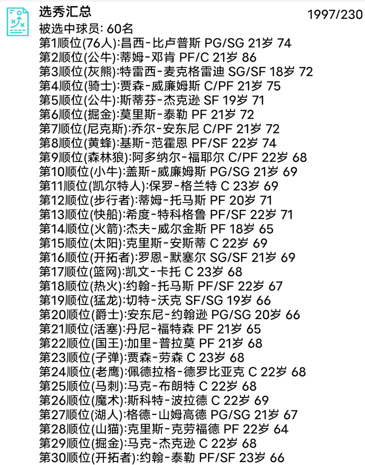 给各位喜欢NBA的朋友们推荐一个文字经理人游戏：篮球经理2023